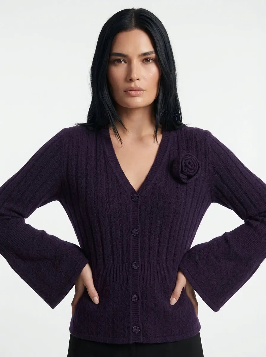 Cardigan con applicazione DORABELLA