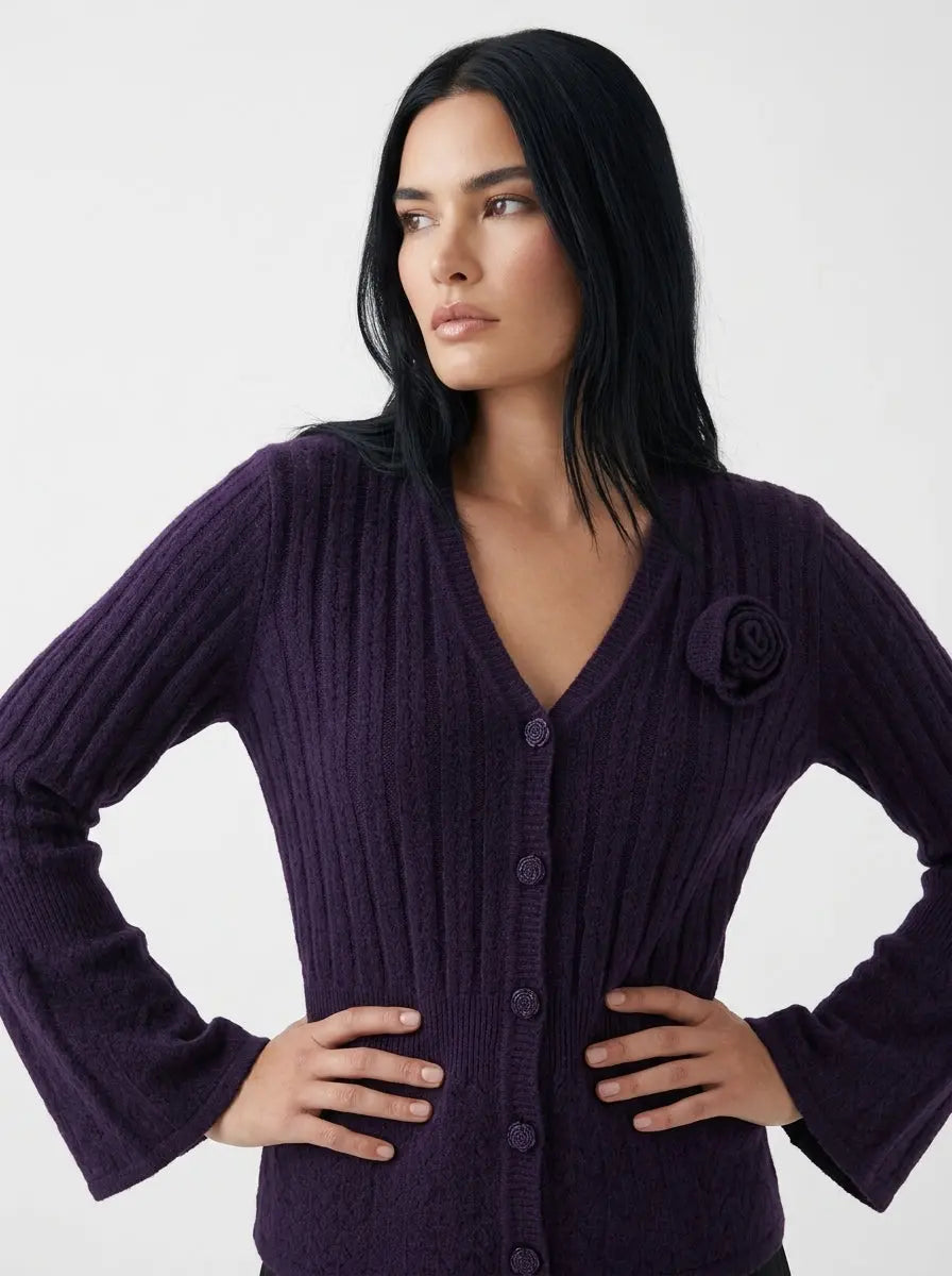 Cardigan con applicazione DORABELLA