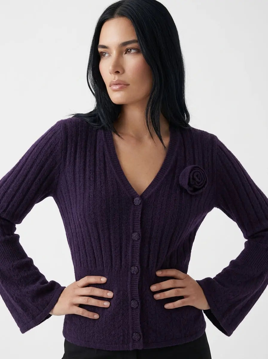 Cardigan con applicazione DORABELLA