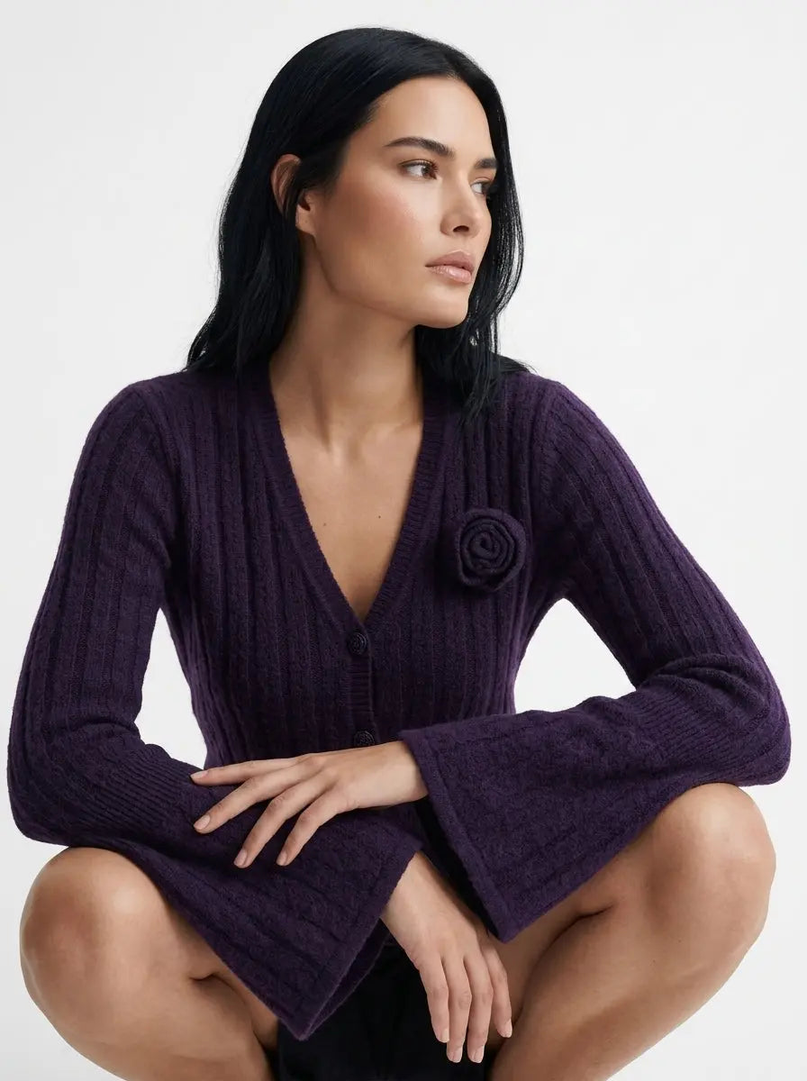 Cardigan con applicazione DORABELLA