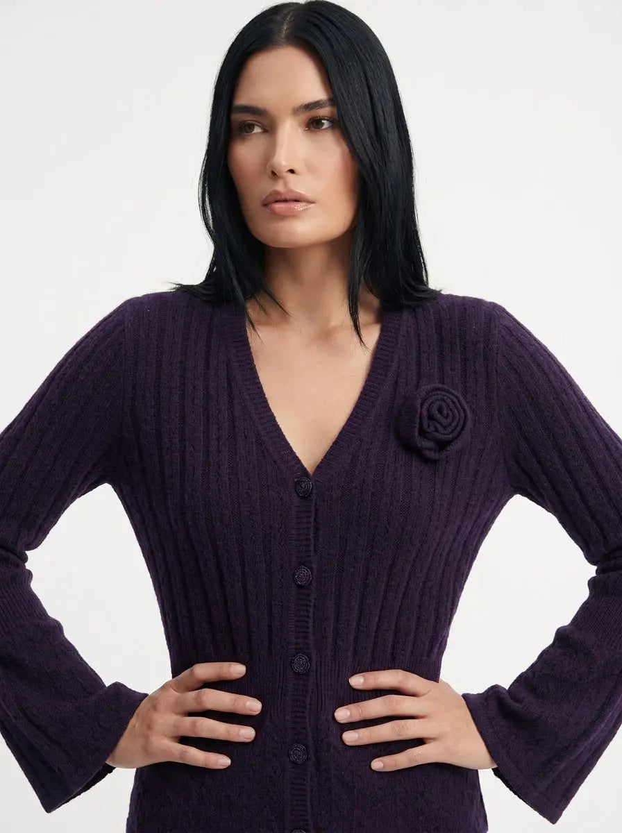 Cardigan con applicazione DORABELLA