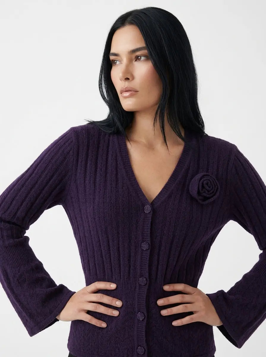 Cardigan con applicazione DORABELLA