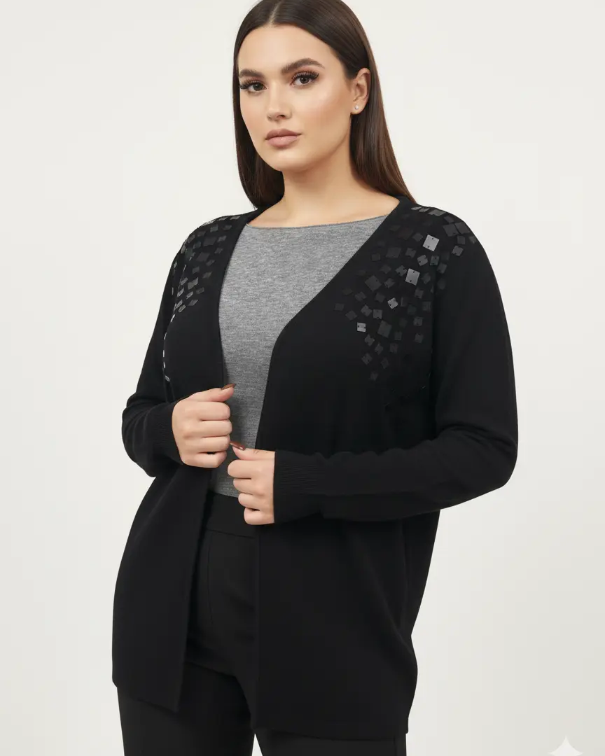 Cardigan con applicazione paillettes DORABELLA PIU'