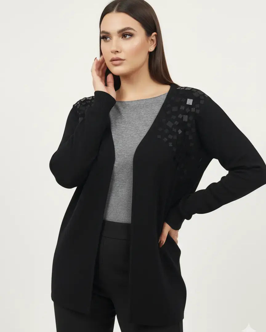 Cardigan con applicazione paillettes DORABELLA PIU'