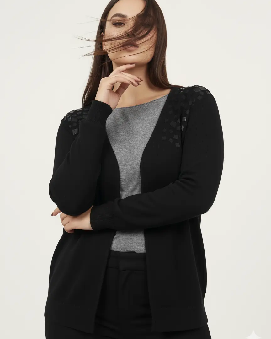 Cardigan con applicazione paillettes DORABELLA PIU'