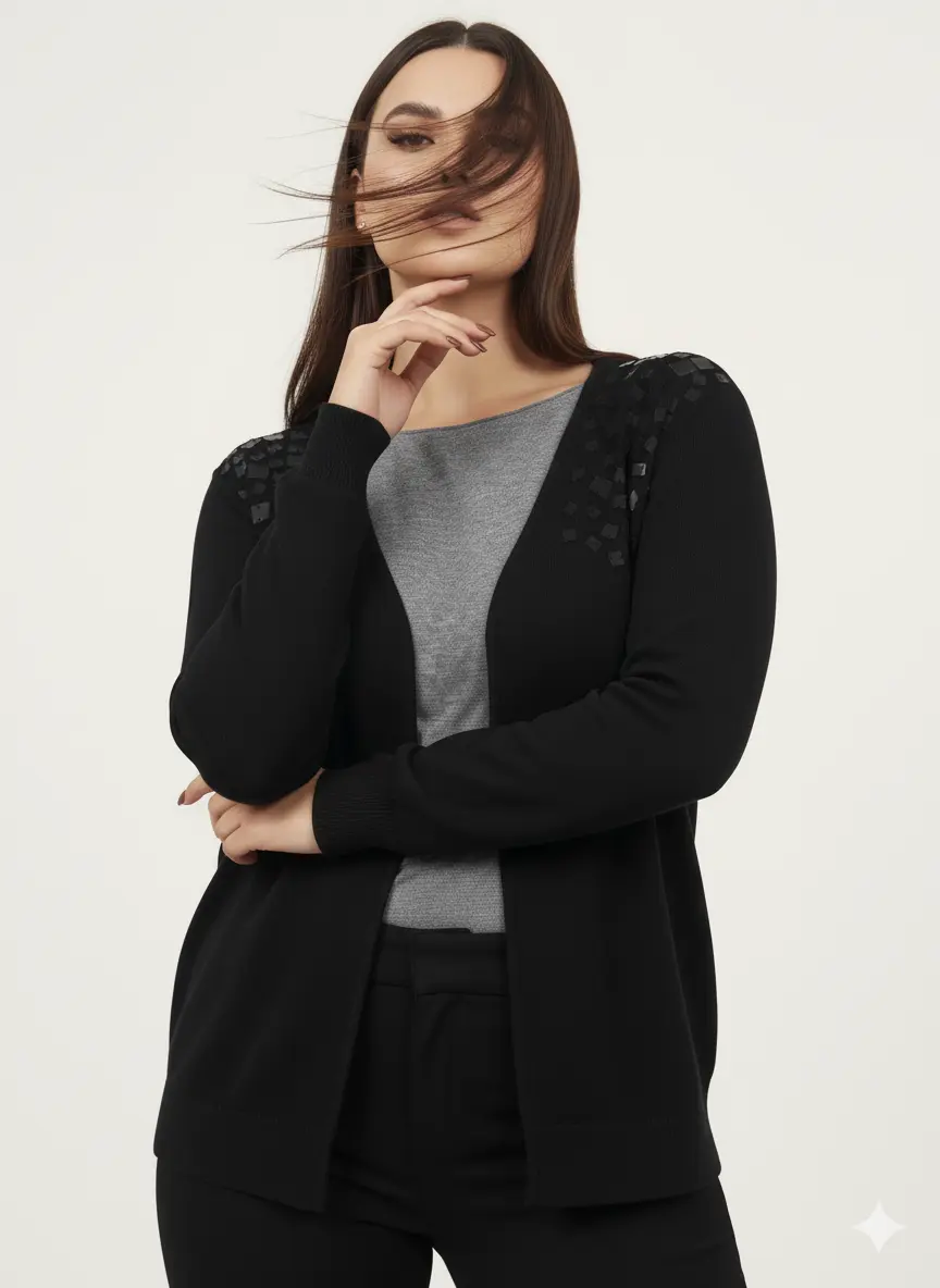 Cardigan con applicazione paillettes DORABELLA PIU'