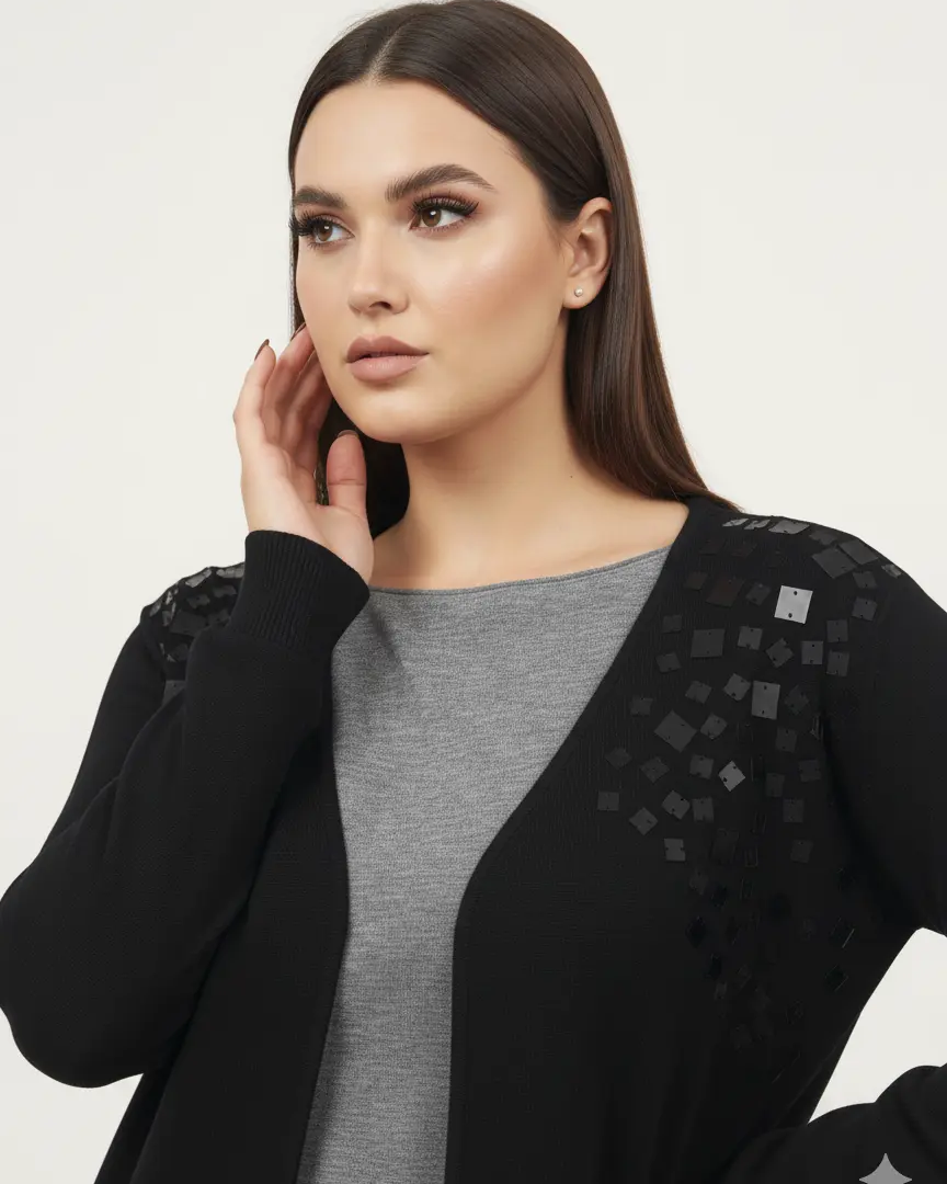 Cardigan con applicazione paillettes DORABELLA PIU'