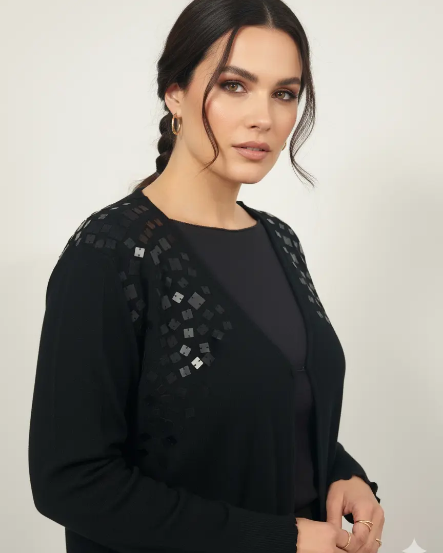 Cardigan con applicazione paillettes DORABELLA PIU'