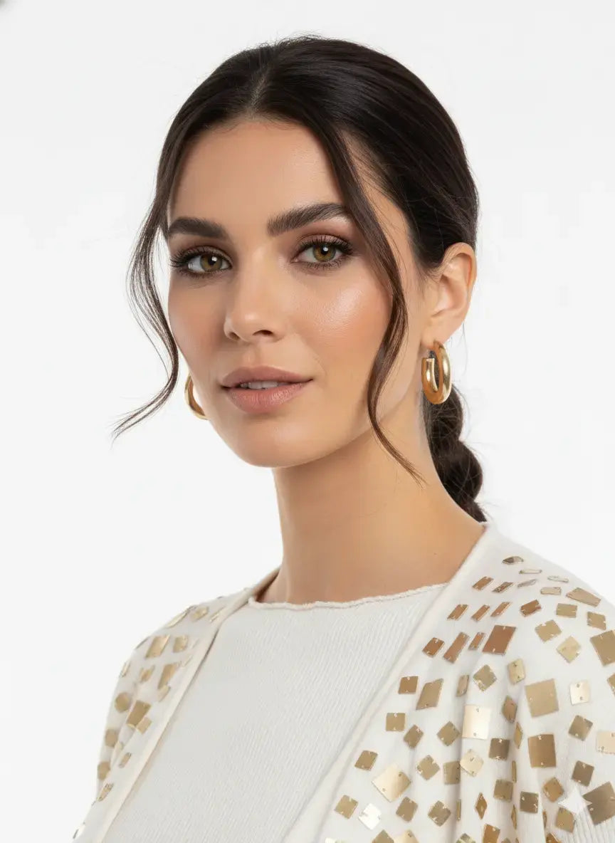 Cardigan con applicazione paillettes DORABELLA PIU'