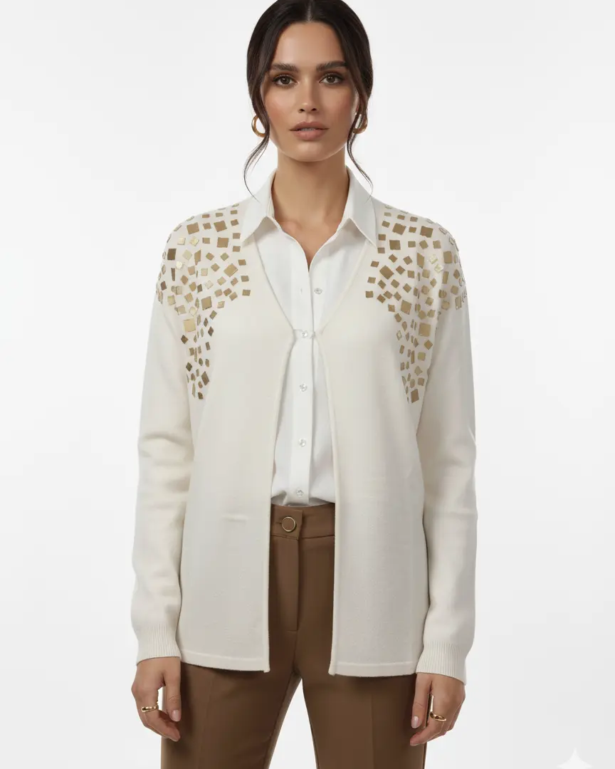 Cardigan con applicazione paillettes DORABELLA PIU'