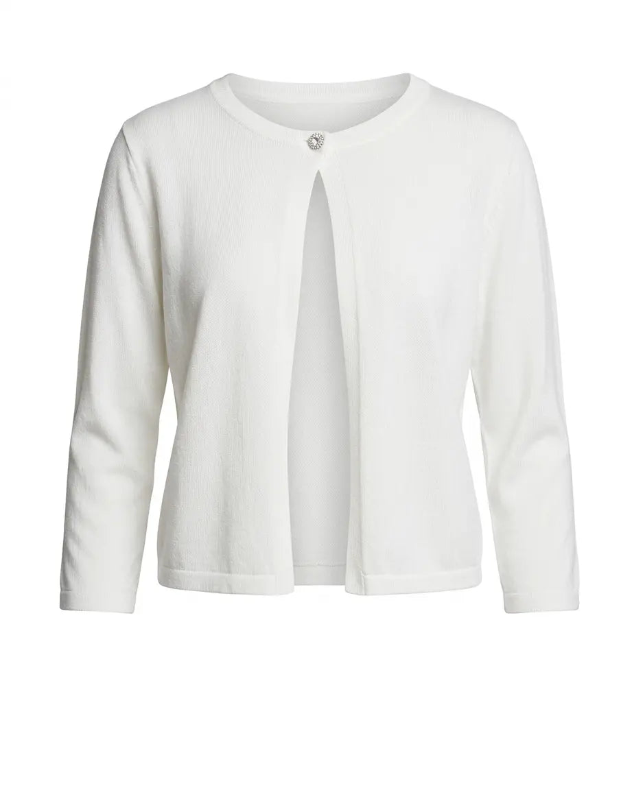 Cardigan con bottone gioiello DORABELLA