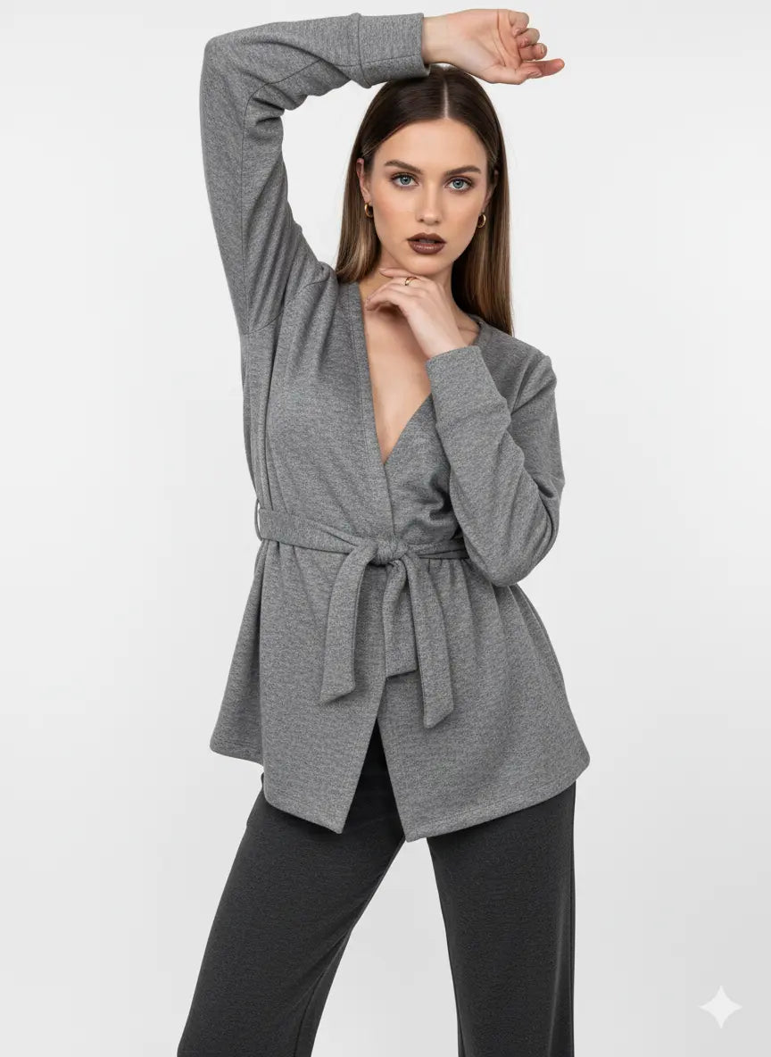 Cardigan con cintura DORABELLA