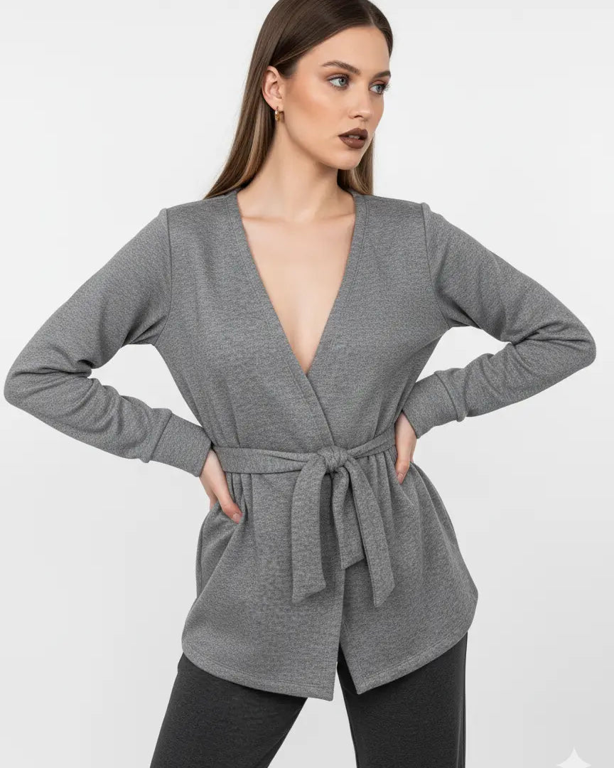 Cardigan con cintura DORABELLA