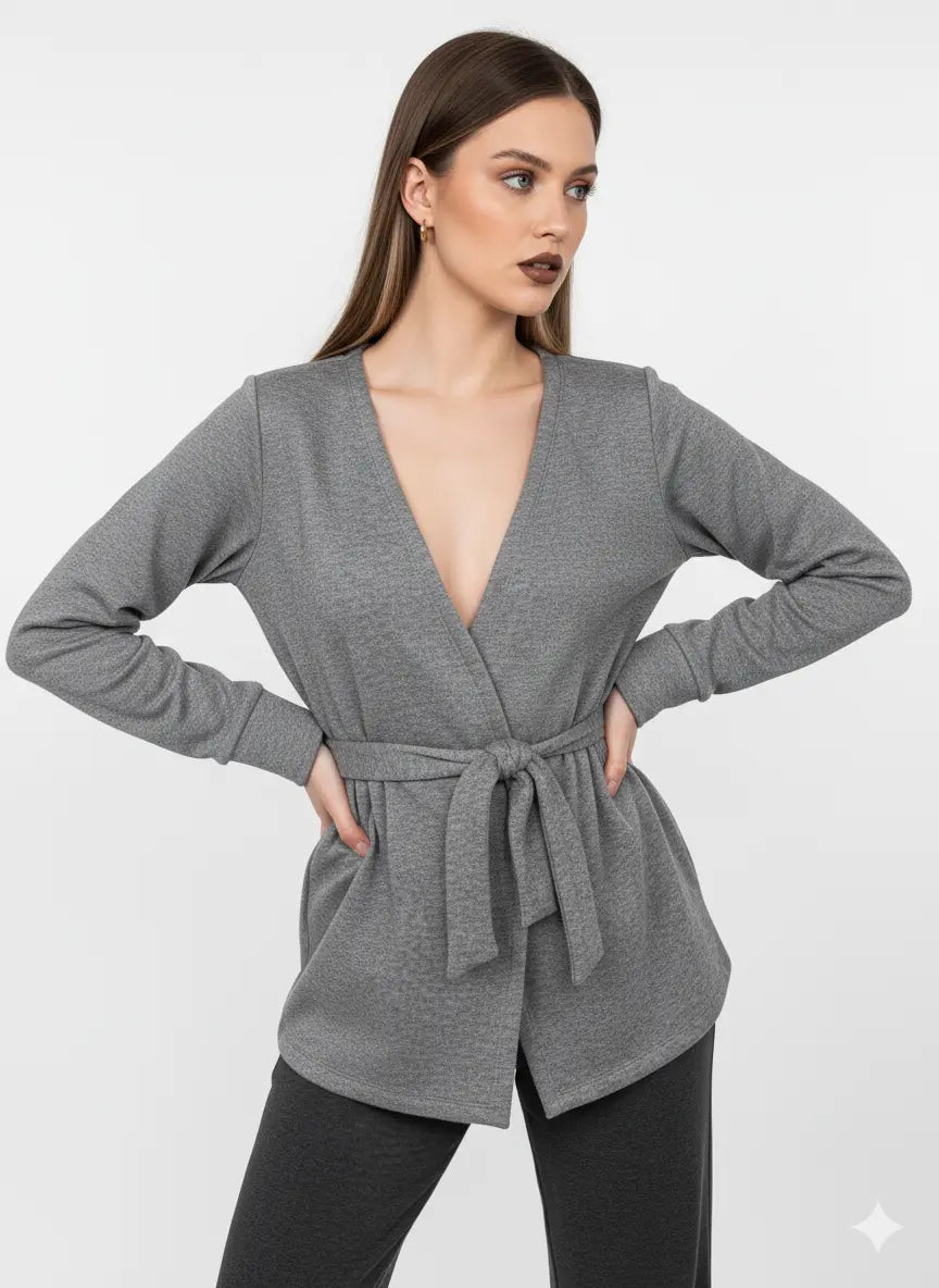 Cardigan con cintura DORABELLA