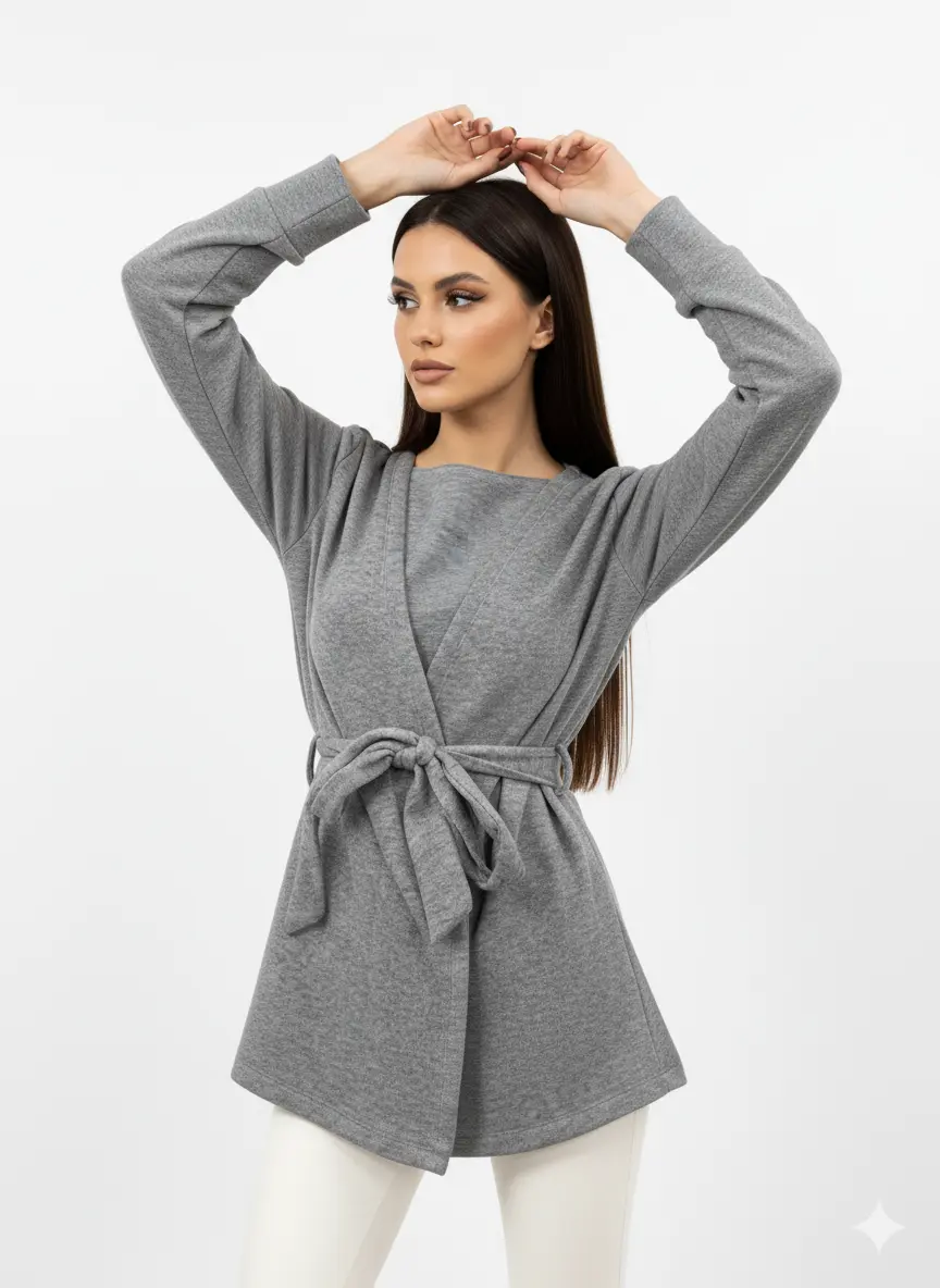 Cardigan con cintura DORABELLA