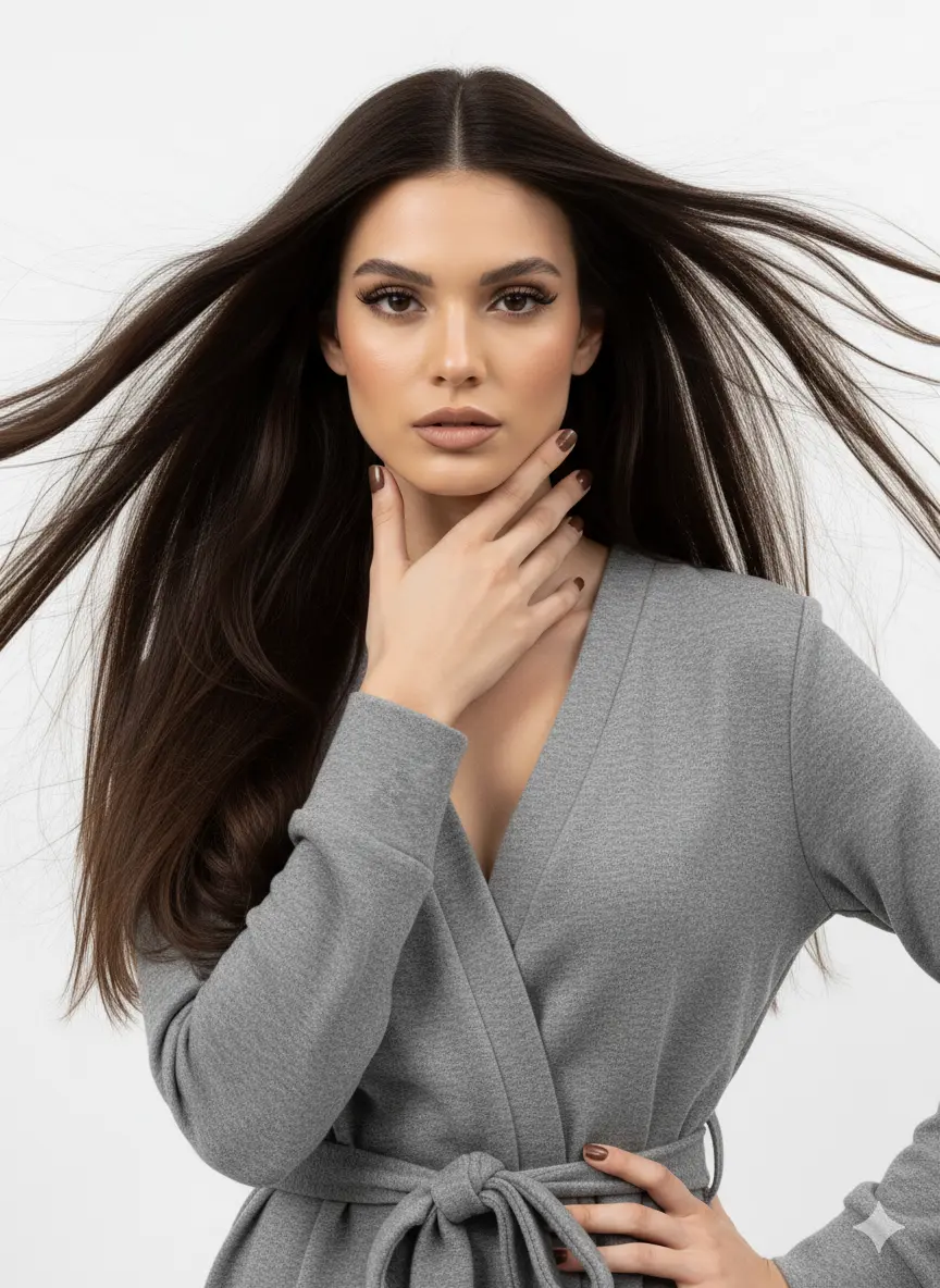 Cardigan con cintura DORABELLA