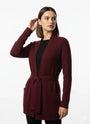 Cardigan con cintura DORABELLA