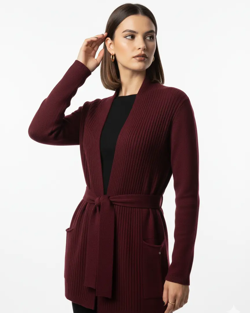 Cardigan con cintura DORABELLA