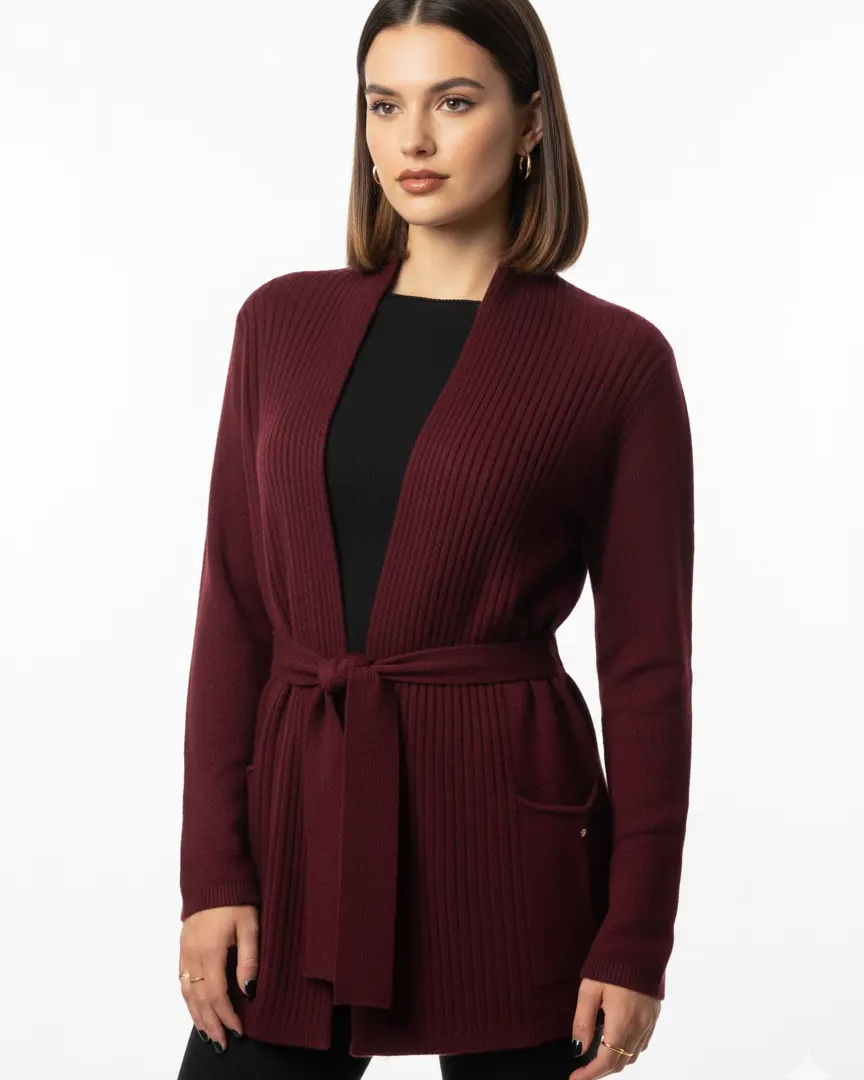 Cardigan con cintura DORABELLA