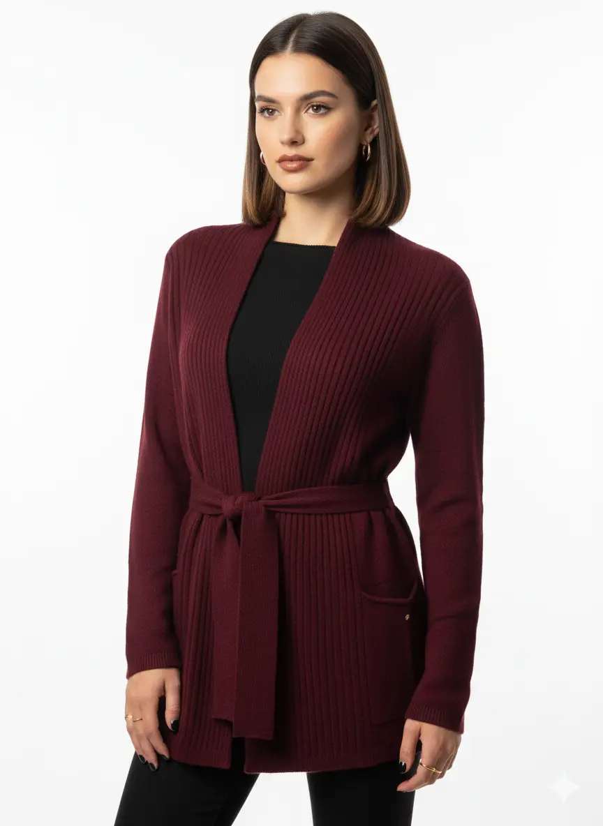 Cardigan con cintura DORABELLA