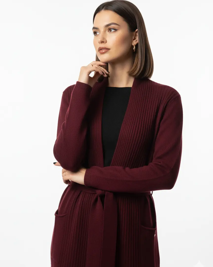 Cardigan con cintura DORABELLA