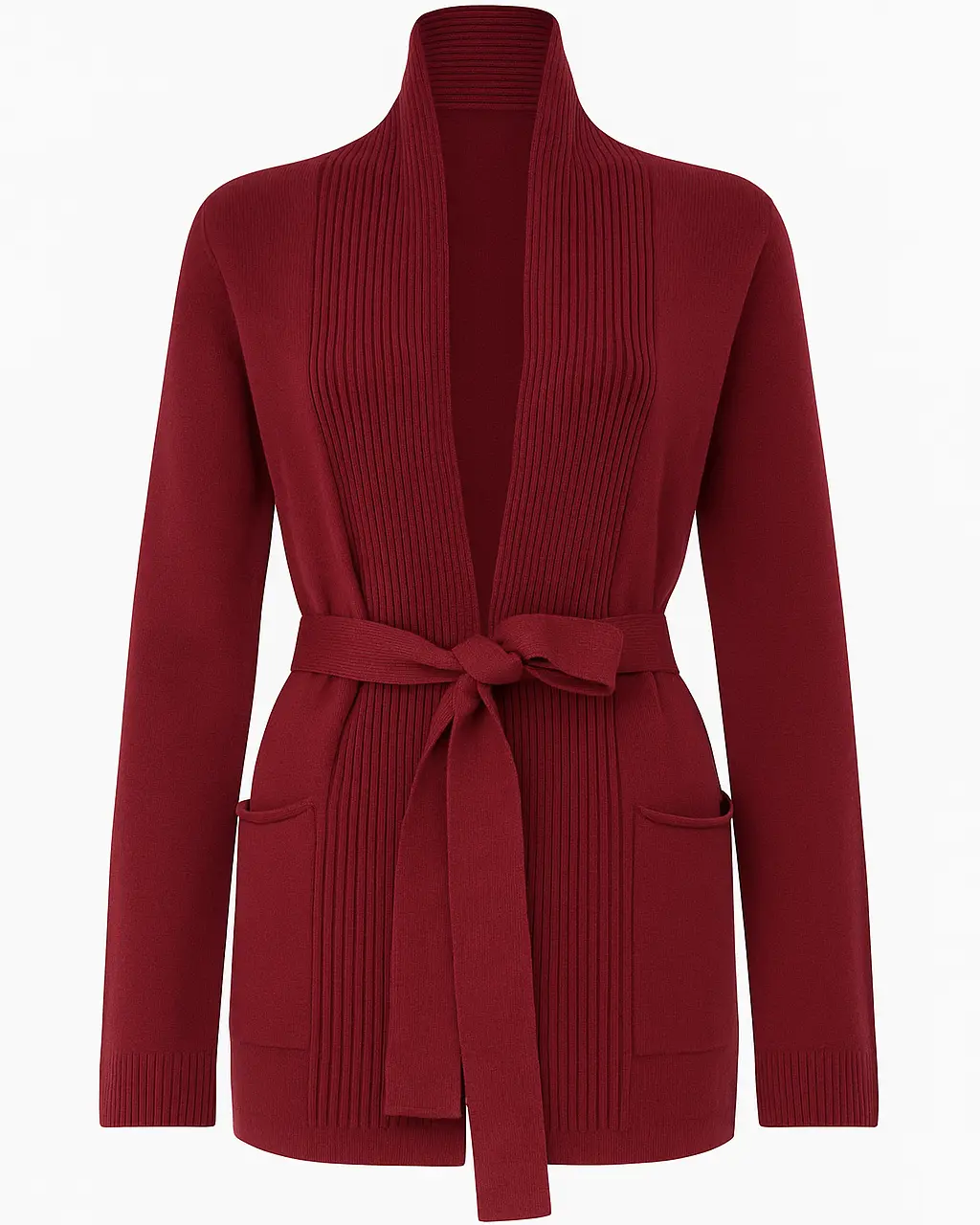 Cardigan con cintura DORABELLA 3XL / Bordeaux