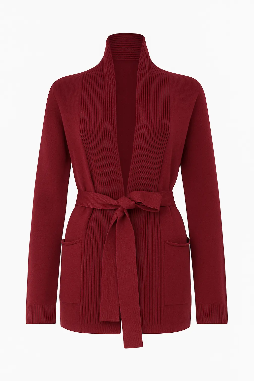 Cardigan con cintura DORABELLA 3XL / Bordeaux