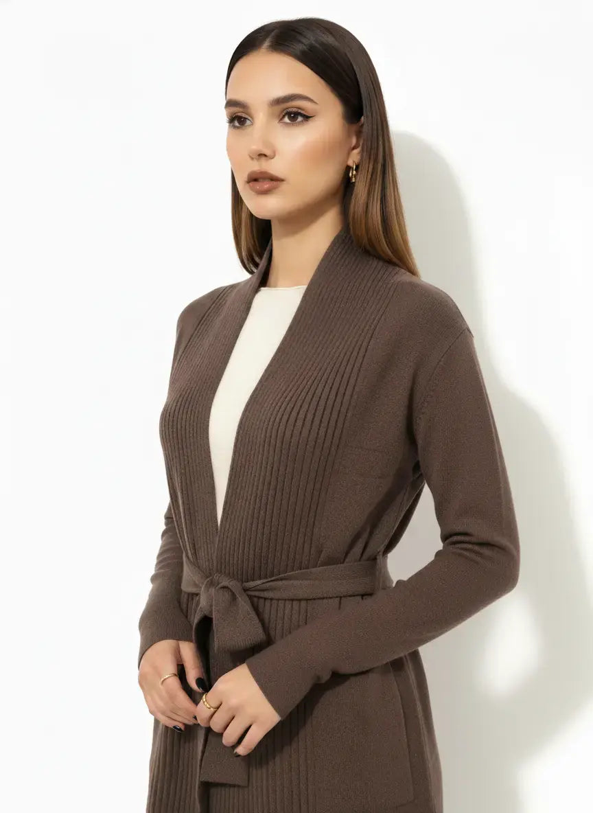 Cardigan con cintura DORABELLA