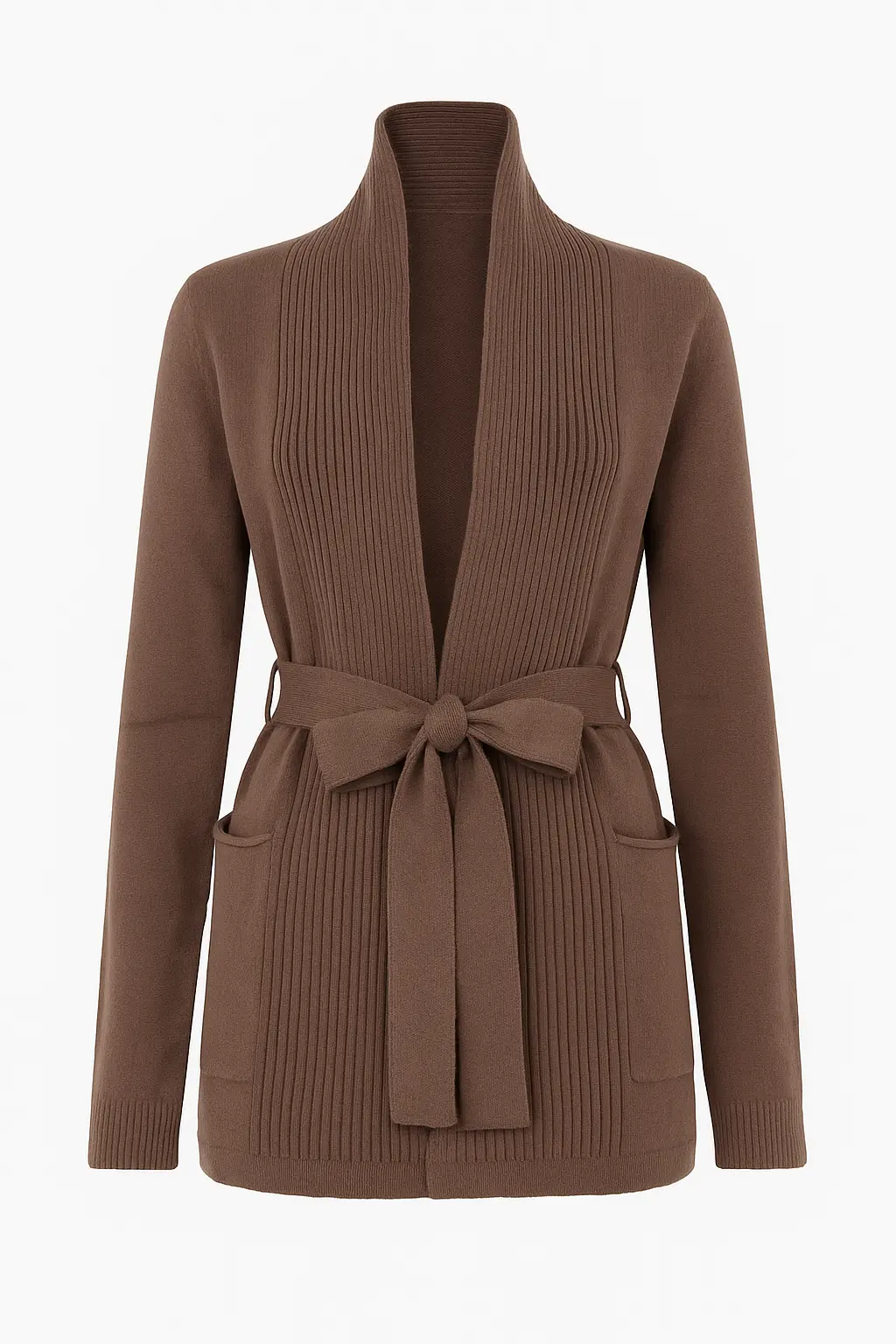 Cardigan con cintura DORABELLA 3XL / Cioccolato