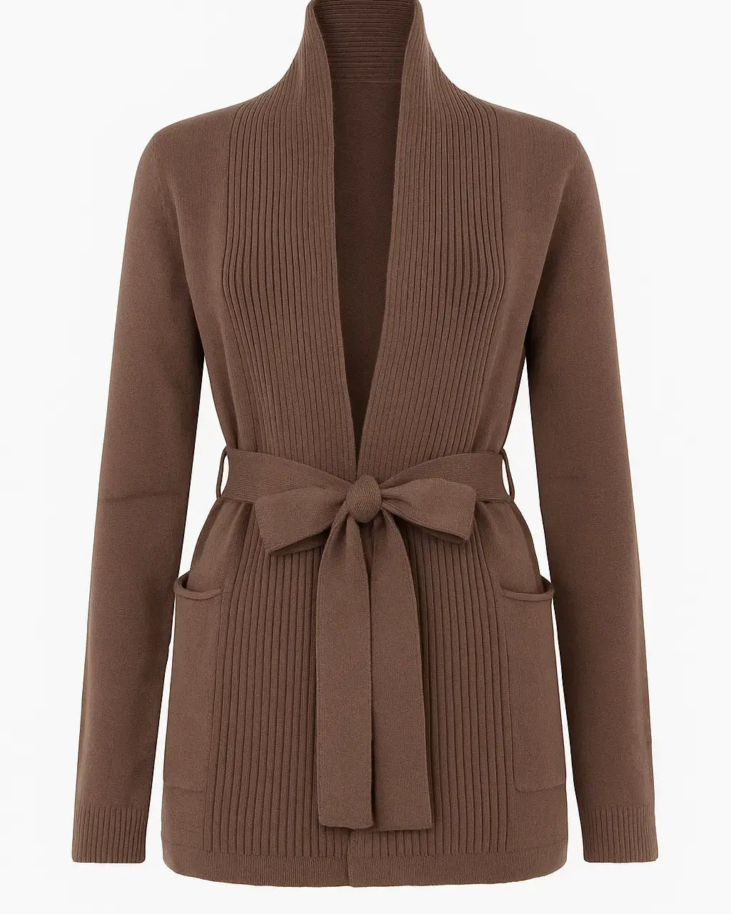 Cardigan con cintura DORABELLA 3XL / Cioccolato
