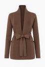 Cardigan con cintura DORABELLA 3XL / Cioccolato