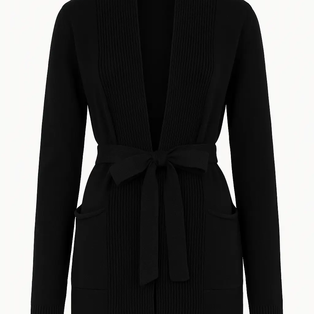 Cardigan con cintura DORABELLA 3XL / Nero