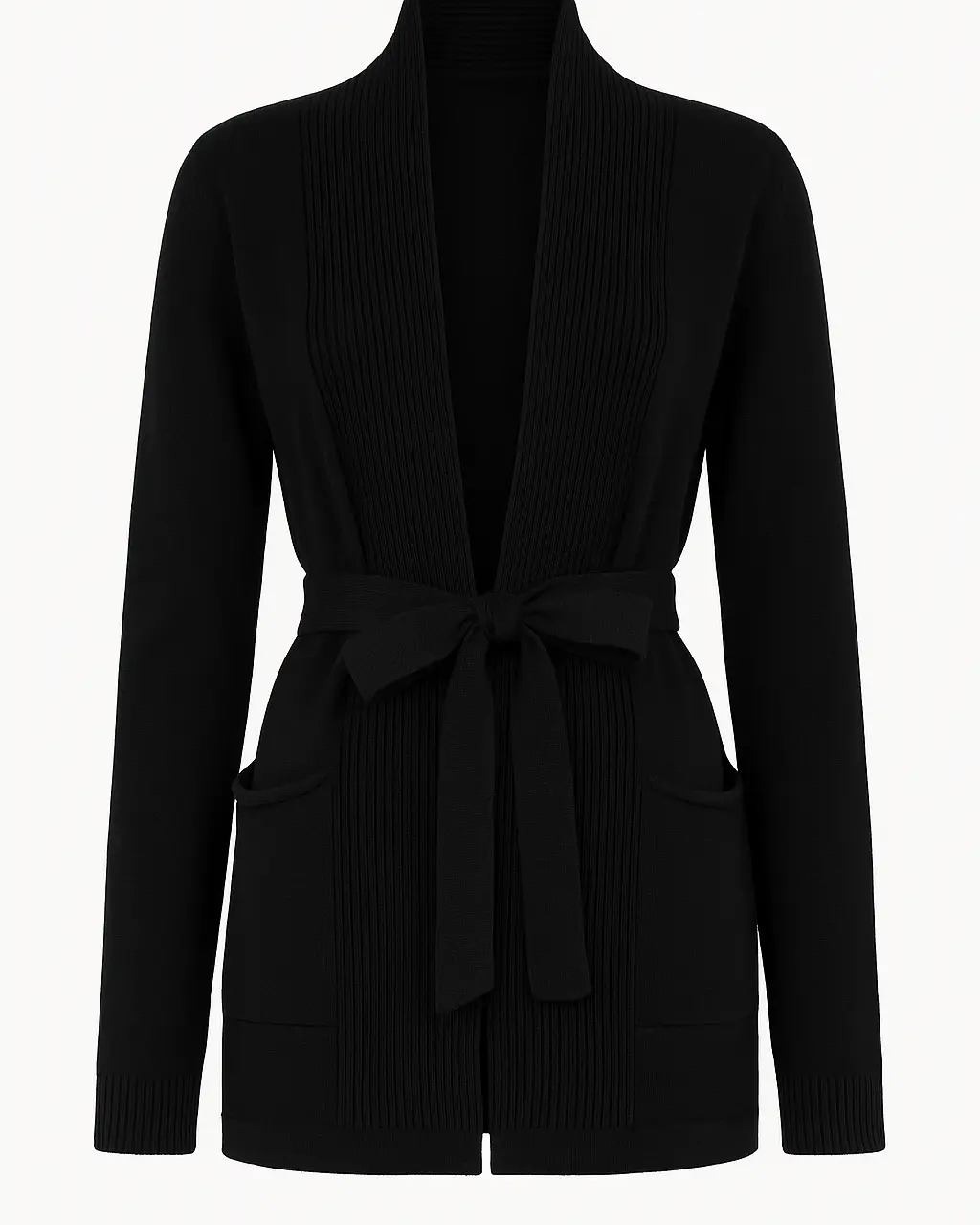 Cardigan con cintura DORABELLA 3XL / Nero