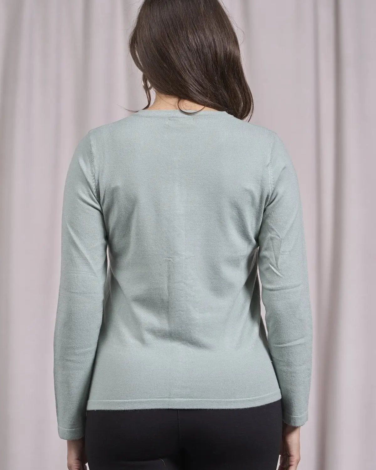 Cardigan con frisi e applicazioni di perle ACQUA DORABELLA