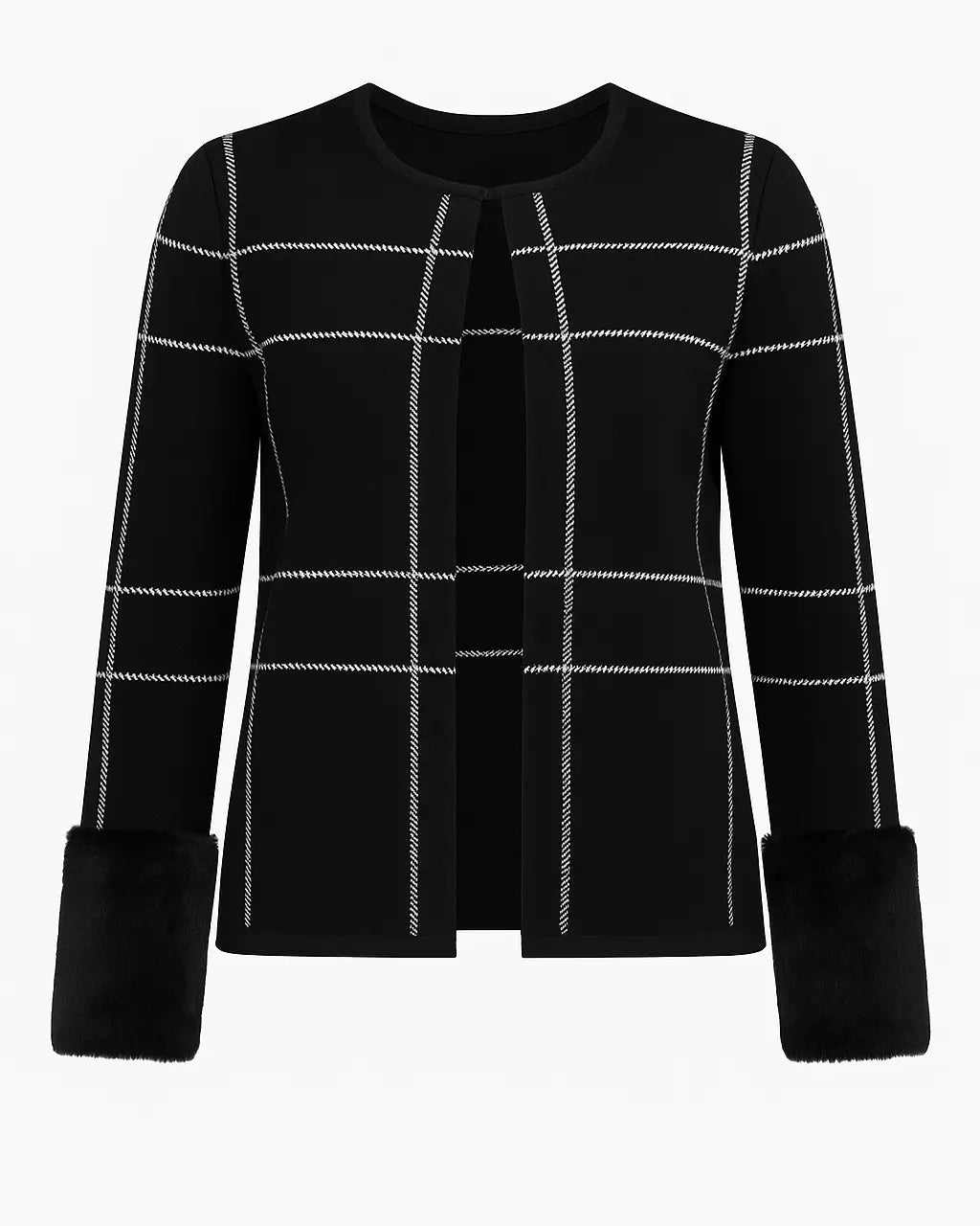 Cardigan con polsini in pelliccia DORABELLA