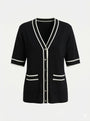 Cardigan con profili a contrasto DORABELLA PIU'