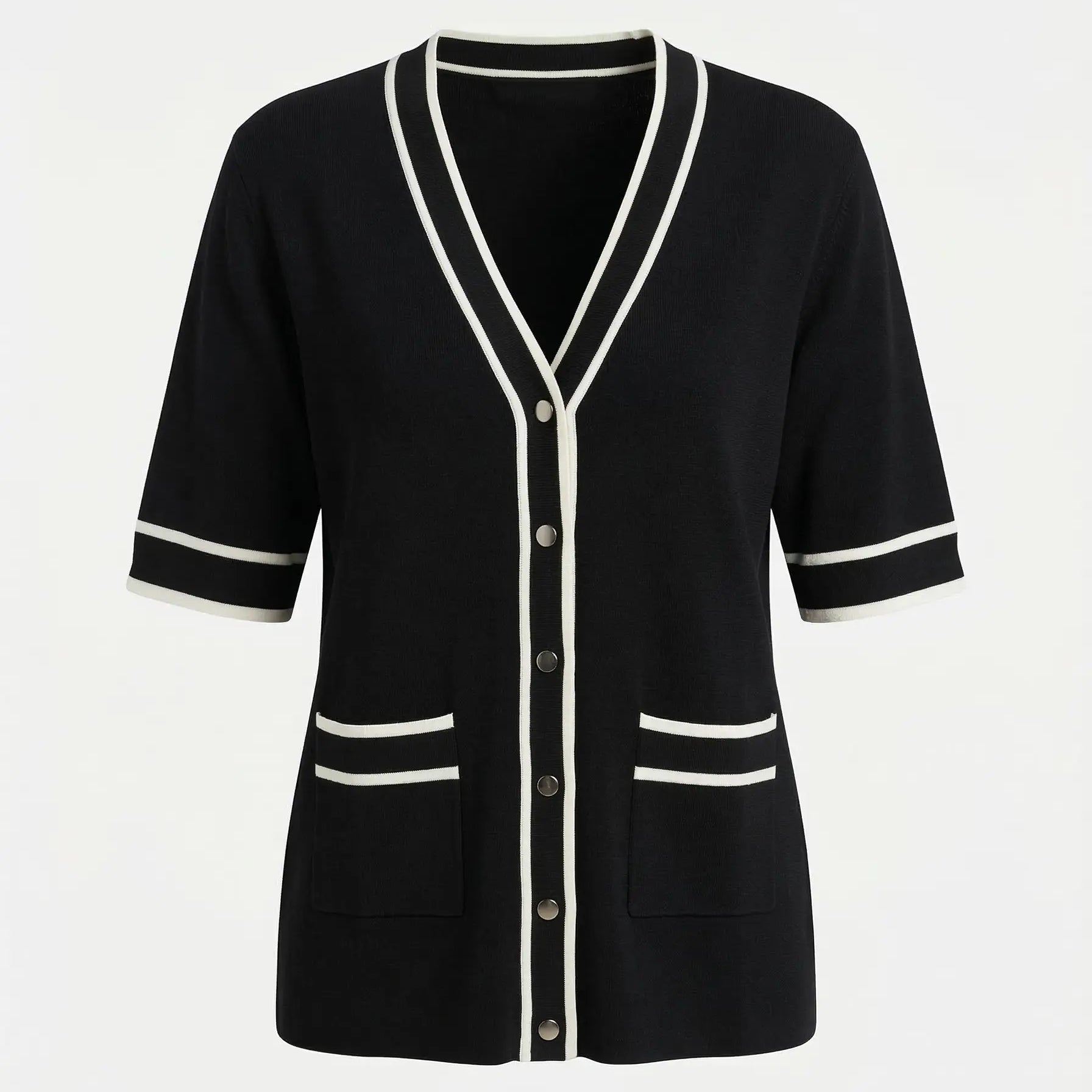 Cardigan con profili a contrasto DORABELLA PIU'