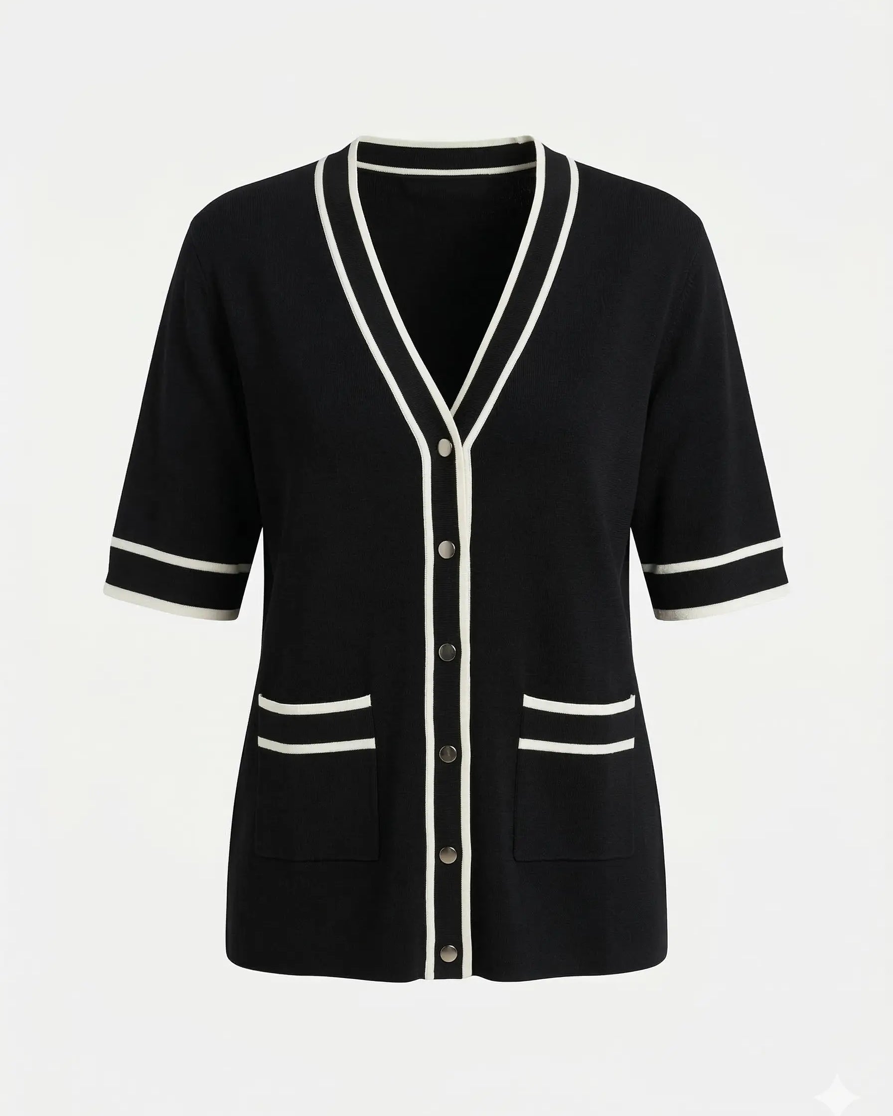 Cardigan con profili a contrasto DORABELLA PIU'