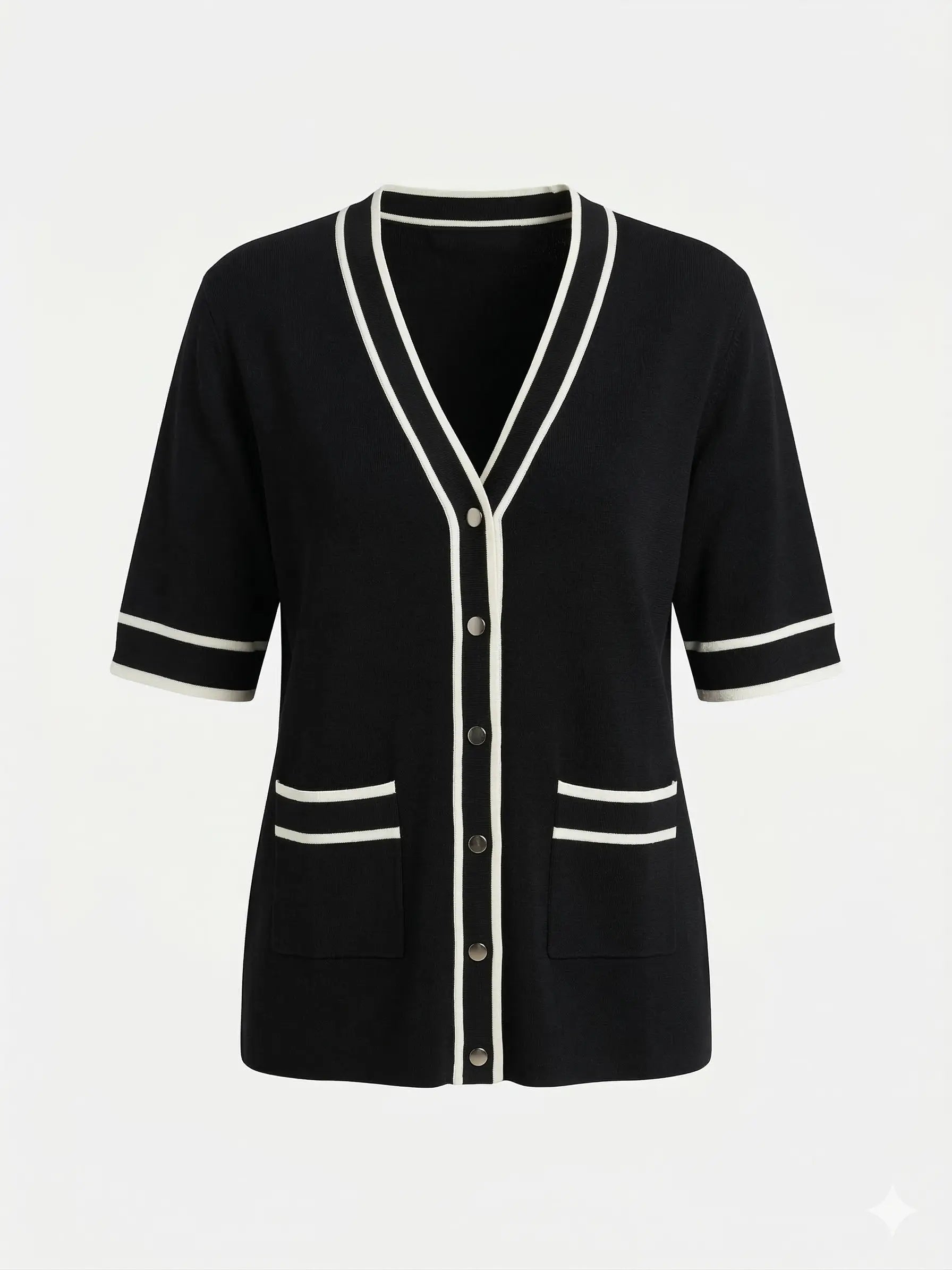 Cardigan con profili a contrasto DORABELLA PIU'