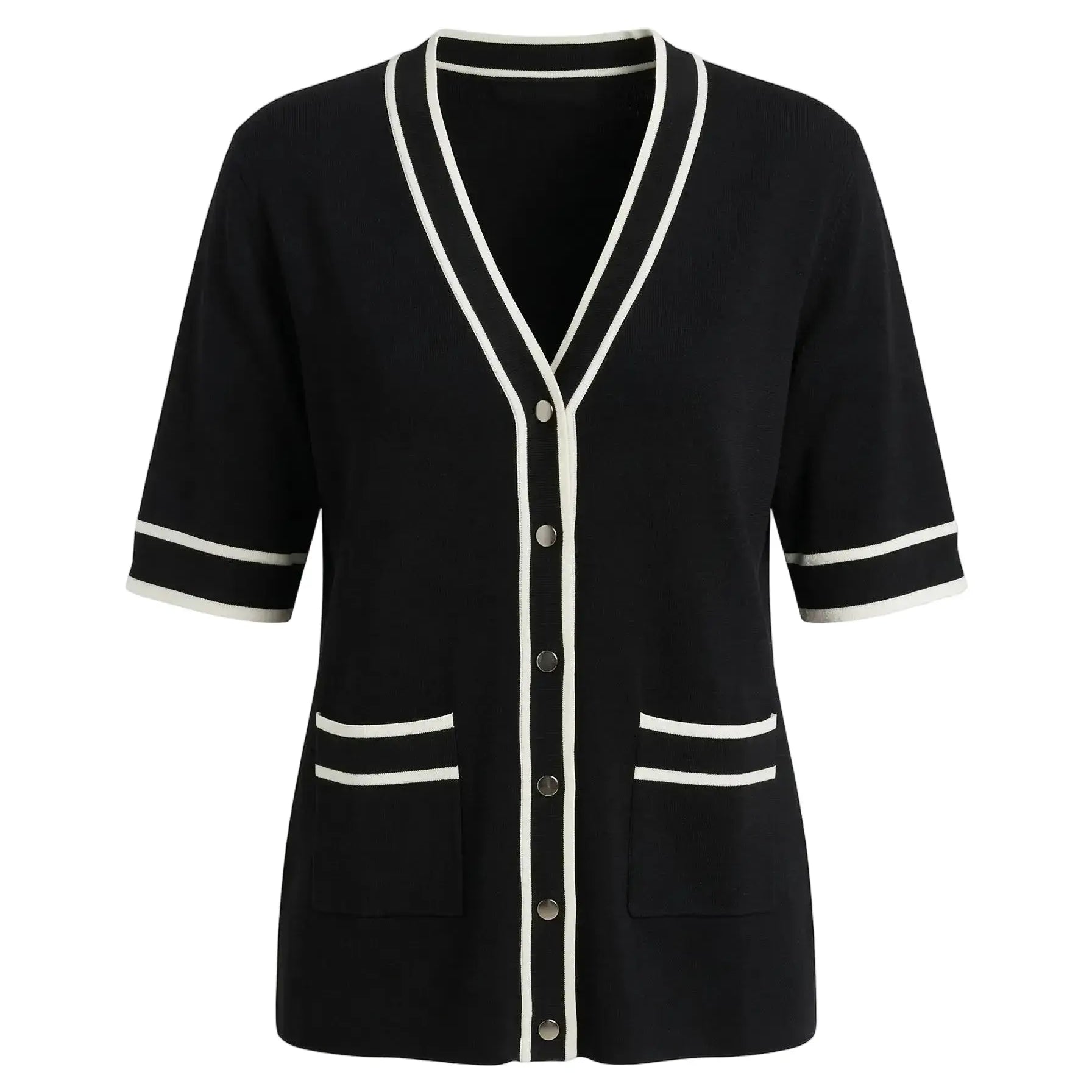 Cardigan con profili a contrasto DORABELLA PIU'