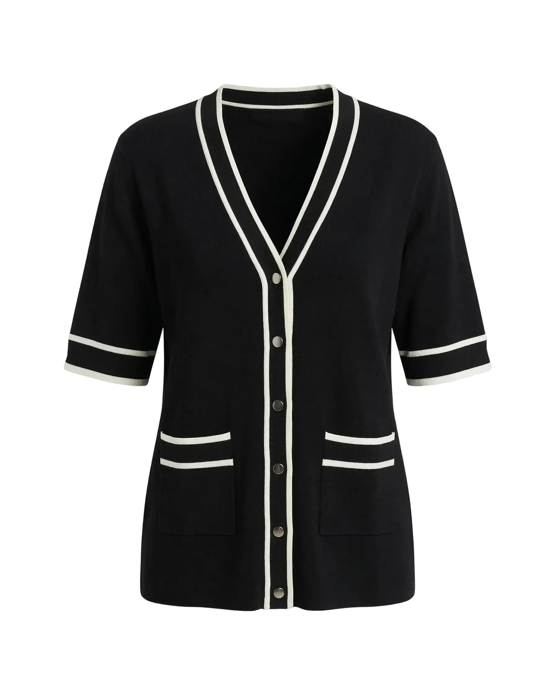 Cardigan con profili a contrasto DORABELLA PIU'