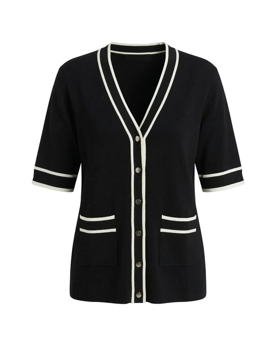Cardigan con profili a contrasto DORABELLA PIU'