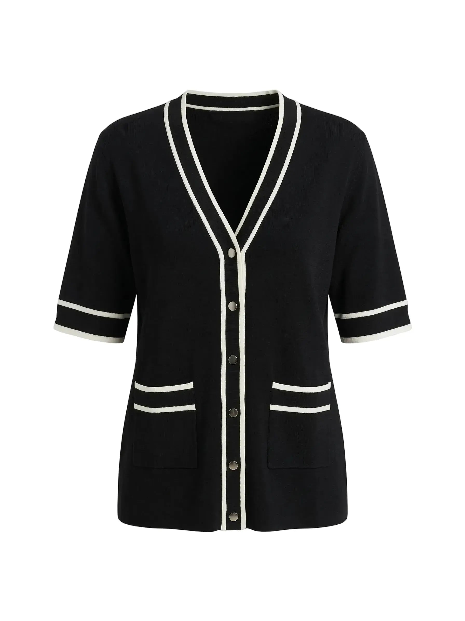 Cardigan con profili a contrasto DORABELLA PIU'