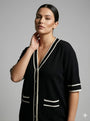 Cardigan con profili a contrasto DORABELLA PIU'