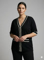Cardigan con profili a contrasto DORABELLA PIU'
