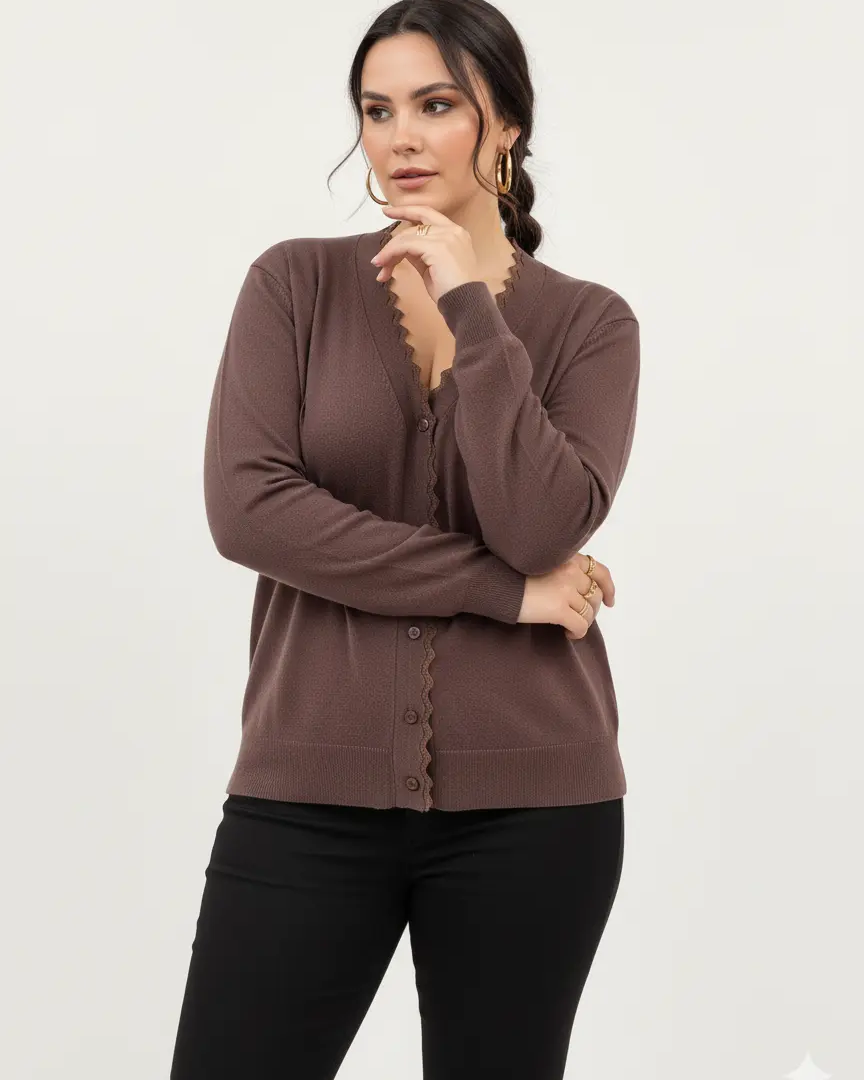 Cardigan con profilo lurex DORABELLA PIU'