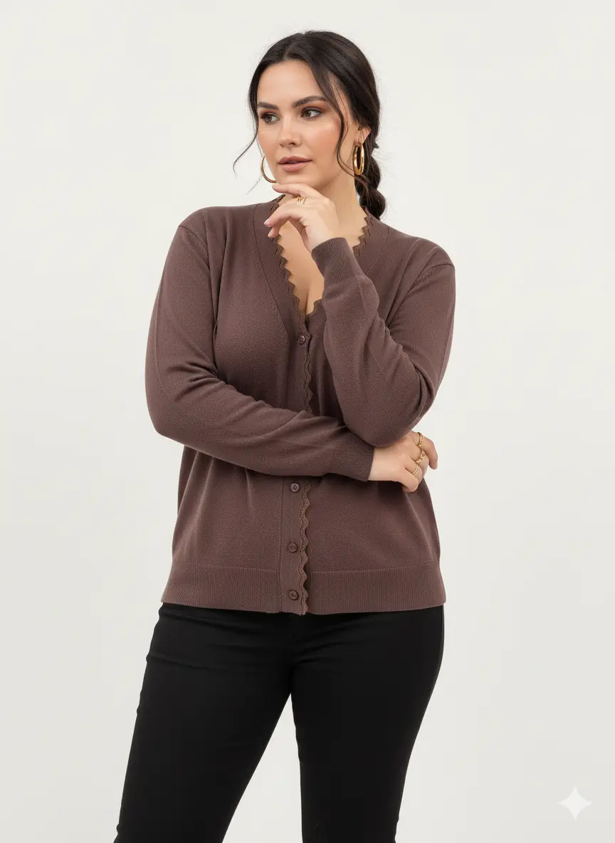 Cardigan con profilo lurex DORABELLA PIU'
