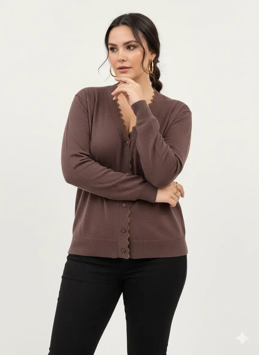 Cardigan con profilo lurex DORABELLA PIU'