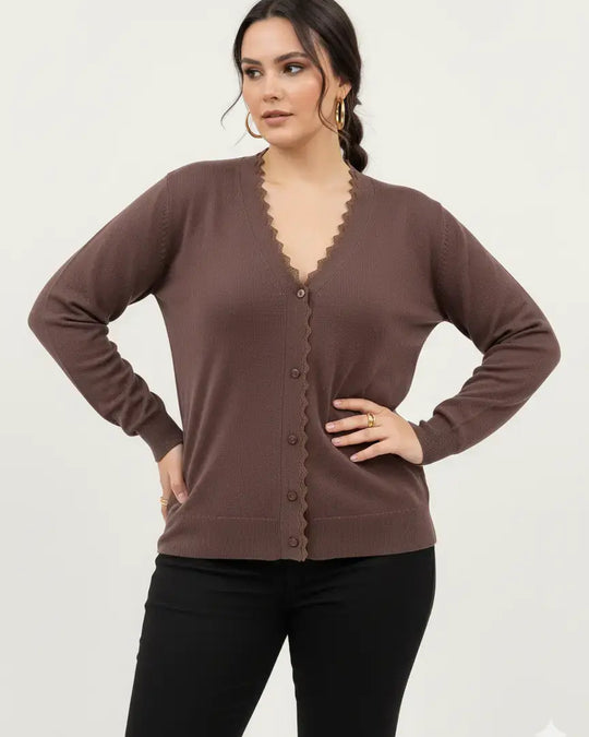 Cardigan con profilo lurex DORABELLA PIU'