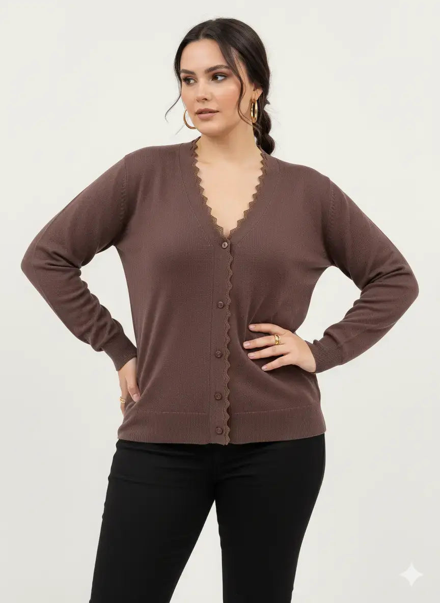 Cardigan con profilo lurex DORABELLA PIU'